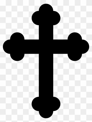 Cross Out Clip Art - Serbian Orthodox Cross Black - Png Download