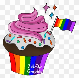 Pride Cupcake - Cupcake Clipart