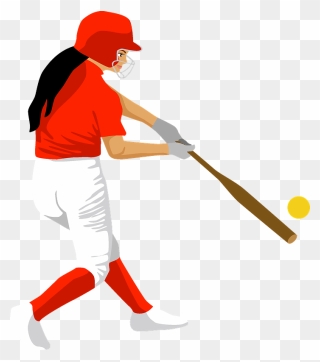 Softball Player Clipart - College Softball - Png Download