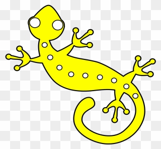 Gecko Svg Clip Arts - Lizard Clipart Black And White - Png Download