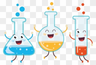 Happy Chemical Tube Cartoon Clipart