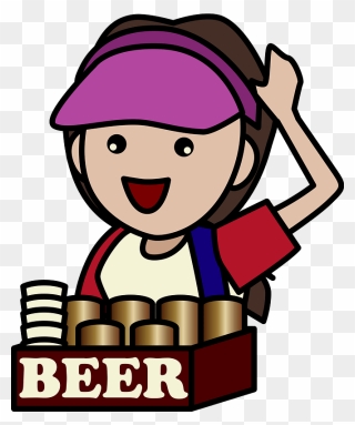 Beer Girl Clipart - 野球 ビール 売り子 イラスト - Png Download
