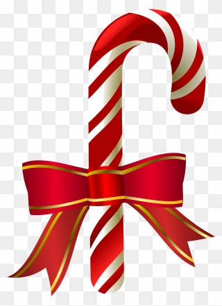 Candy Cane Christmas Clip Art - Christmas Candy Cane Transparent - Png Download