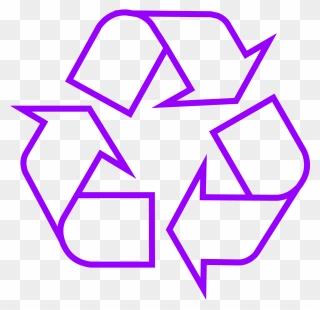 Recycling Symbol Icon Outline Purple - Recycling Symbol Clipart