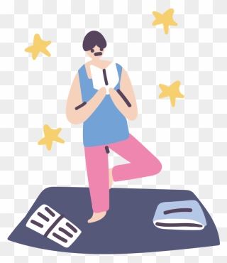 Yoga Girl Reads - Portable Network Graphics Clipart