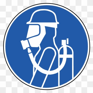 Transparent Breathing Png - Breathing Apparatus Safety Sign Clipart