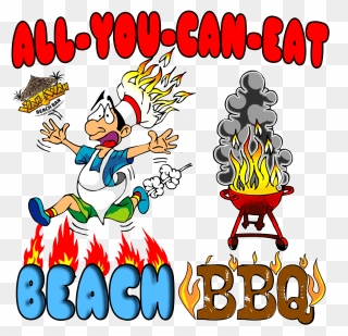 All You Can Eat International Beach Bbq & Buffet At - Bbq Clipart - Png Download