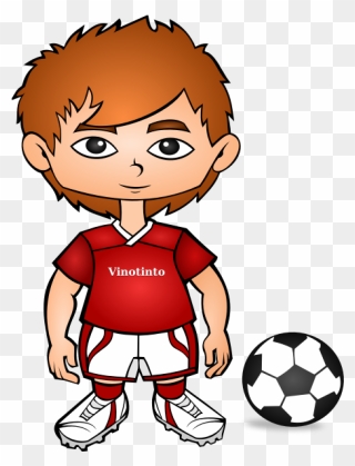 Vector Illustration Of Cartoon Soccer Player - Soccer Player Clipart - Png Download