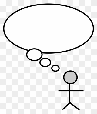 Stick Figure With Thought Bubble Clipart