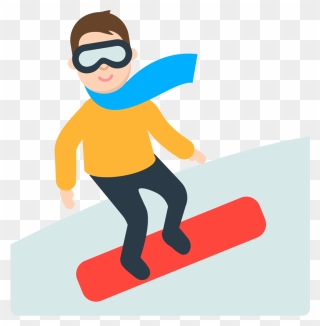 File - Fxemoji U1f3c2 - Svg - Snowboard Emoji Clipart