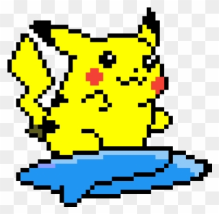 Pikachu Surf Pixel Art Clipart