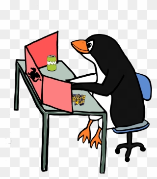 Penguin Dungeon Master - Programmer Clipart - Png Download