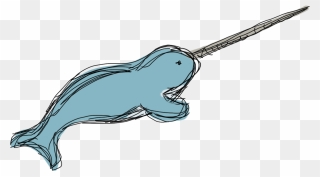 Narwhal Clipart Blue, Narwhal Blue Transparent Free - Narwhal Transparent Background - Png Download