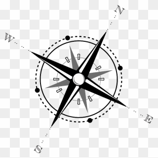 Compass, Map, Navigation, Wind Rose, Compass Rose - Compass Clip Art - Png Download