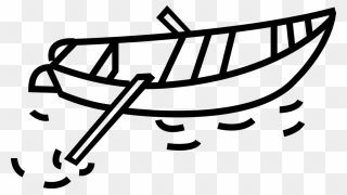 Vector Illustration Of Rowboat Or Row Boat Watercraft - Ruderboot Clipart Png Transparent Png