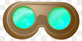One Shot Steampunk Goggles - Steampunk Glasses Transparent Background Clipart