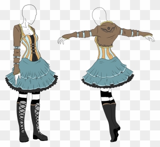 Outfit Drawing Steampunk Huge Freebie Download For - Steampunk Dress Clipart