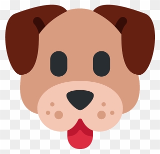 Dog Face Emoji Clipart - Dog Emoji - Png Download