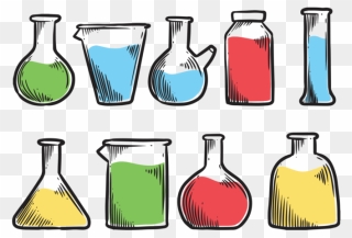Beaker And Flask Icons Vector - Clip Art Science Equipment - Png Download