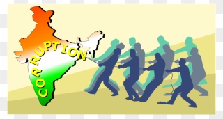 Human Behavior,recreation,art - Cartoons On Corruption Free India Clipart