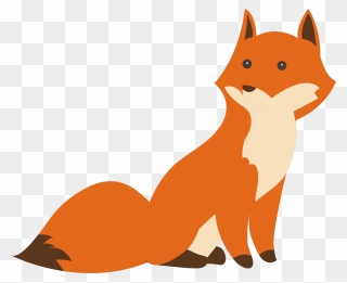 Red Fox Drawing Cute Clipart