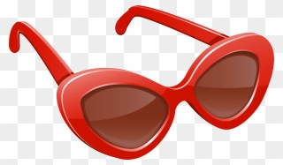 Clipart Sunglasses Red White Blue - Red Sunglasses Clipart - Png Download