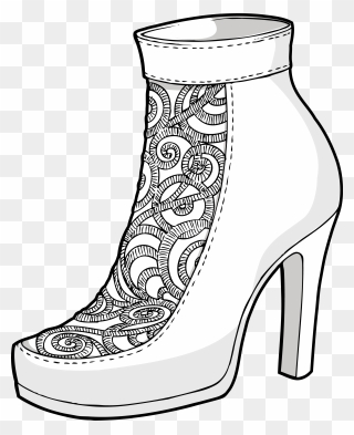 Fashion Shoe Drawing Clipart