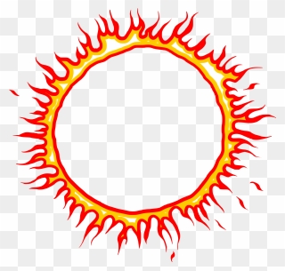 Flame In Circle Drawing Clipart