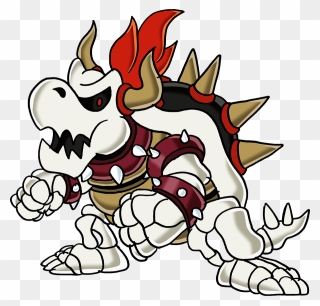 Dry Bowser - Bowser Super Mario Drawing Clipart