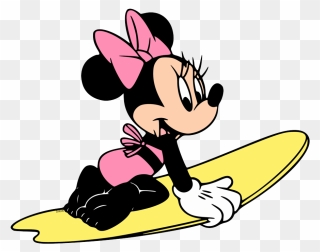 Minnie Mouse Surfing Clipart