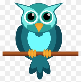 Owl On Branch Clipart - Love Owl - Png Download