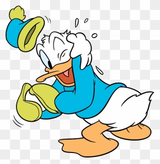 Donald Duck Throwing Snowballs Clipart