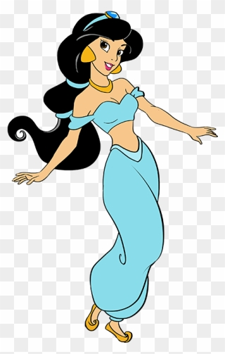 How To Draw Princess Jasmine From Disney"s Aladdin - Draw Princess Jasmine Step By Step Clipart