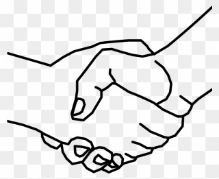 Shaking Hands Drawing Easy Clipart , Png Download - Shaking Hands Drawing Easy Transparent Png