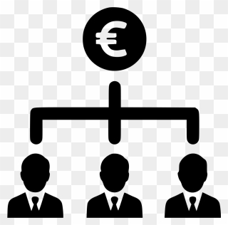 Euro Earnings Business Group People Businessmen Svg - Organization Chart Icon Png Clipart