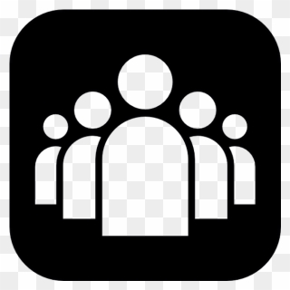 Transparent Group Of People Clipart Black And White - People White Icon Png