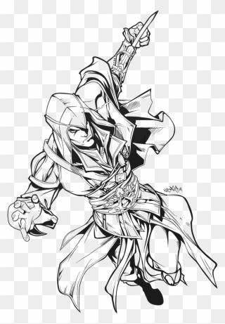 Drawn Ivy Ink - Assassin's Creed Drawing Outline Clipart