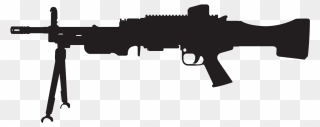 H K Mg4 Silhouette Heckler And Koch Light- - Machine Gun Silhouette Png Clipart