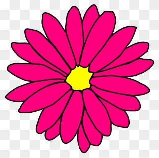 Pink Daisy Clipart - Png Download