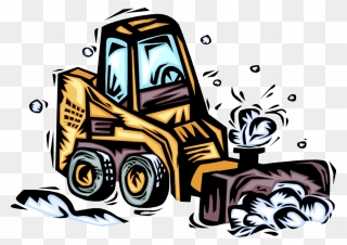 Vector Illustration Of Snow Plow And Snow Removal Equipment Clipart