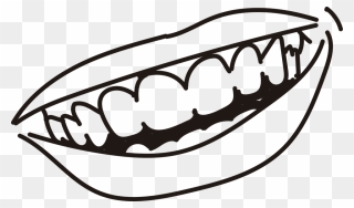 Mouth Black And White Clipart - Png Download