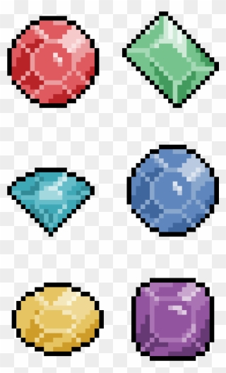 The Gem Ask From The Other Day Inspired Me, So I Made - Gemstone Pixel Art Clipart