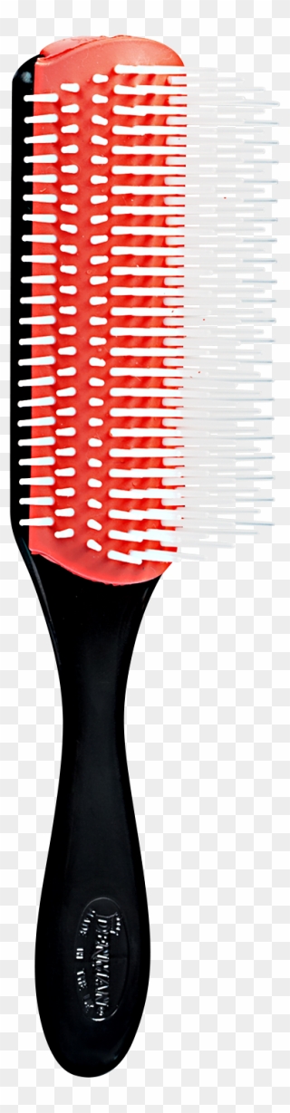 Transparent Hairbrush Png - Red And Black Hair Brush Clipart