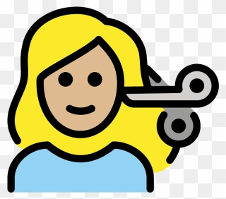 Woman Getting Haircut Emoji Clipart - Emoji - Png Download