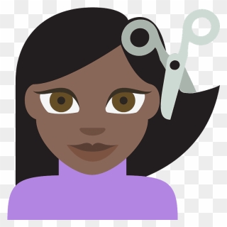 Person Getting Haircut Emoji Clipart - Brown Hand Raising Emoji - Png Download