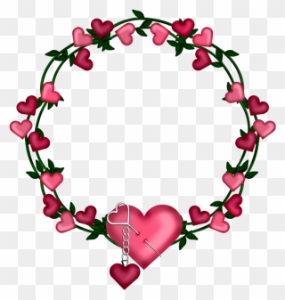 Transparent Heart Wreath Clipart - Png Download
