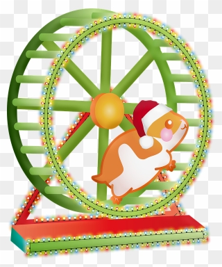 Christmas Hamster Wheel Clipart