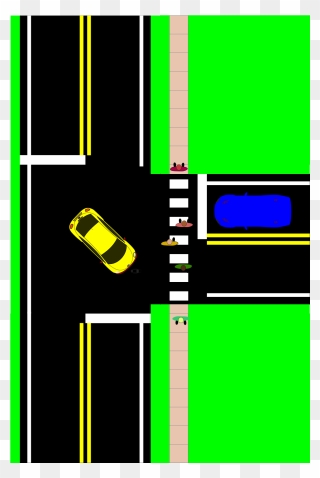 4 Way Intersection Clipart
