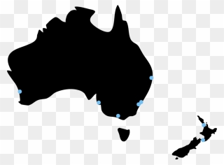 Transparent Rock Band Silhouette Clipart - Map Of Australia And Nz - Png Download