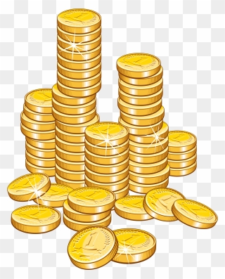 Money Coin Clip Art - Gold Coins Clip Art - Png Download